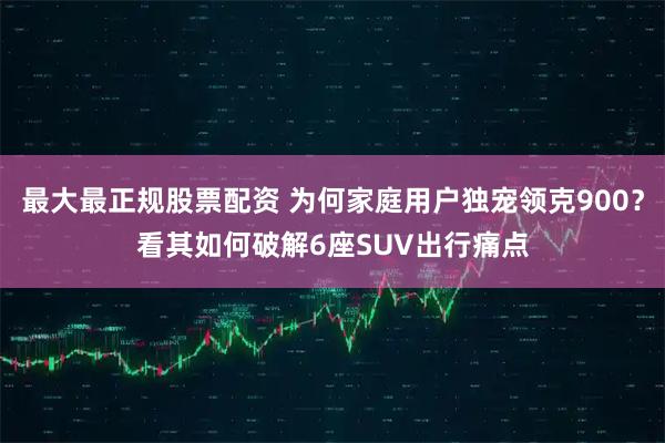 最大最正规股票配资 为何家庭用户独宠领克900？看其如何破解6座SUV出行痛点
